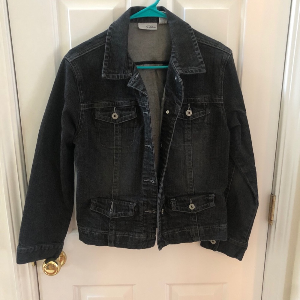 Chico’s Women’s Denim Jean Button Up Jacket Size 1